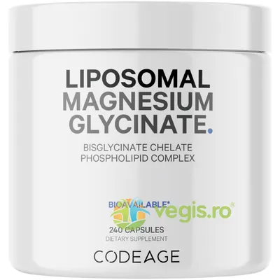 Magneziu Bisglicinat Lipozomal cu Bioperine - Formula Avansata Pentru Absorbtie Superioara 240cps