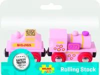 Jucarie din lemn Bigjigs - Locomotiva roz