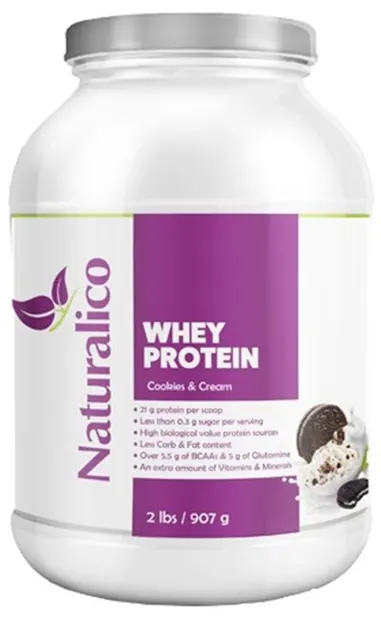 Proteine din zer, fursecuri cu cremă, 907 g, Naturalico