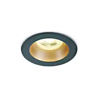 Ula 10W MR16 GU10 IP20 negru cu alama reflector