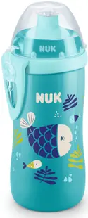 Biberon cu clapetă Nuk Junior Cup - Chameleon, 300 ml, pentru băiat
