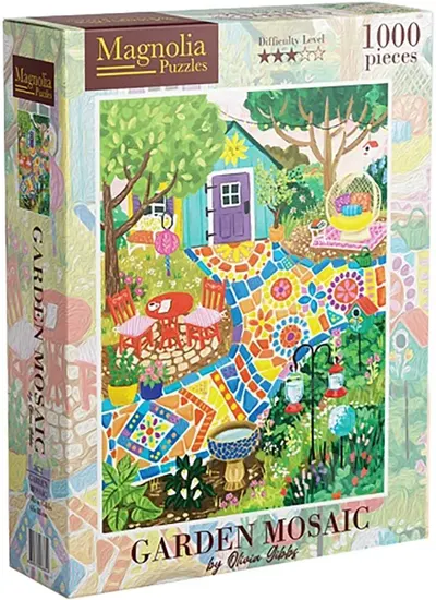 Puzzle Magnolia din 1000 piese - Mozaic de grădină