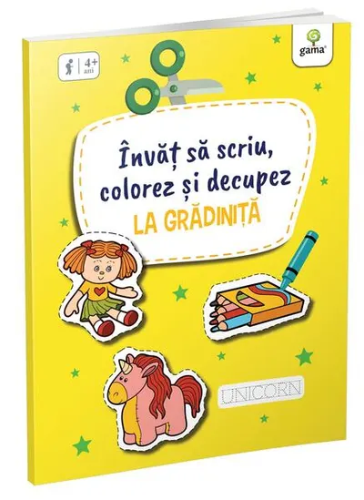 Învăț să scriu, colorez și decupez la Grădiniță - Paperback