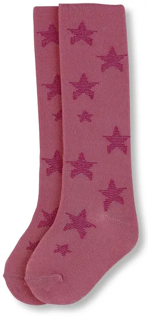 Colanți din bumbac pentru copii Sterntaler - Cu steluțe, 80 cm, 8-9 luni, roz