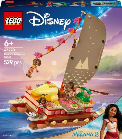 Constructor LEGO Disney Princess - Canoea de aventură a lui Vayana (43270)