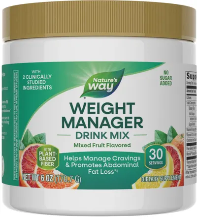 Weight Manager Drink Mix Formulă de control al greutății, aromă fructată, 170.7 g, Nature's Way