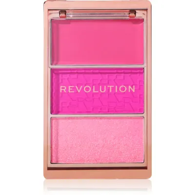 Revolution Blush Icon Palette paleta fard de obraz culoare Hot Pink Flag 9.8 g