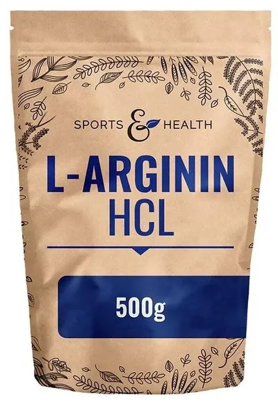 Clorhidrat de L-arginină, 5000 mg, 500 g, Sports & Health Solutions