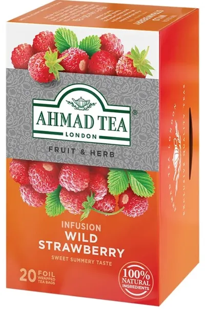 Wild Strawberry Ceai de fructe, 20 de pliculețe, Ahmad Tea