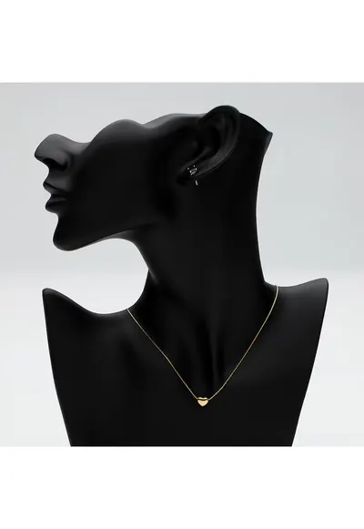 Colier Argintiu cu pandantiv 3 flori cristale Zirconia - 45x5cm - aliaj metalic placat cu aur 14K