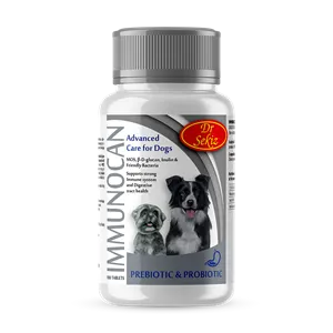 Immunocan, supliment nutritional pentru caini, cu probiotice si prebiotice pentru sustinerea imunitatii, 100 Tablete