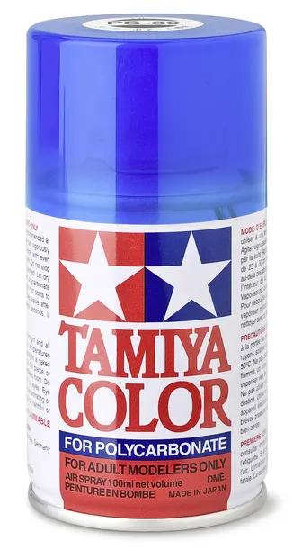 Vopsea spray Tamiya pentru suprafete transparente din policarbonat - PS-39 Translucent Light Blue, clear (100 ml) (TAM86039)