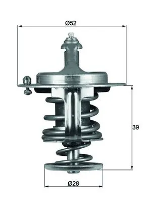 Termostat lichid racire (82 C) potrivit FORD RANGER; FORD USA PROBE II; MAZDA 2, 3, 323 F V, 323 F VI, 323 II, 323 P V, 323 S V, 323 S VI, 5, 6, 626 IV, 626 V, 6 KOMBI, B-SERIE 1.1-3.0D 11.80