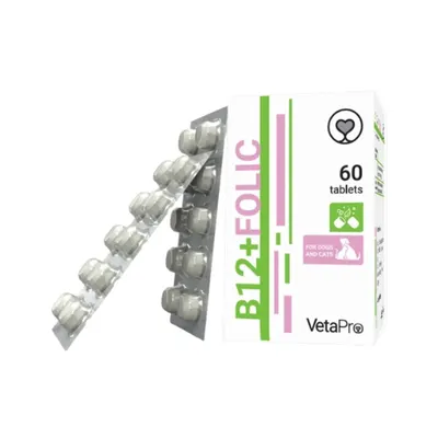 VetaPro Acid Floc + B12, 60 tablete