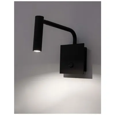 Plafoniera SICILY Negru Aluminiu Adjustable Intrerupator On/Off LED Samsung 3 Wat 190Lm 3000K IP20