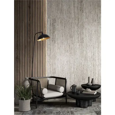 Lampa podea MIRBA Nisipiu Negru Metal Outside Auriu Metal Inside LED E27 1x12W 230V IP20 Fara bec Lungime cablu: 183 cm