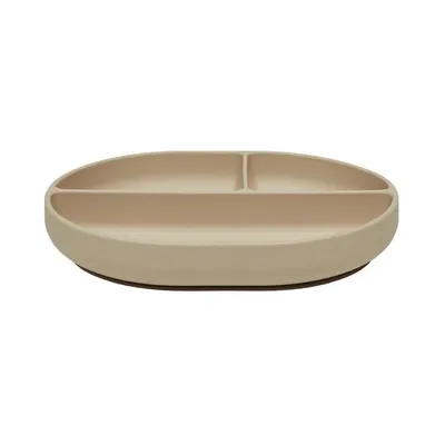 Farfurie pentru copii bej din silicon 17x21,5 cm Enkei – OYOY Mini