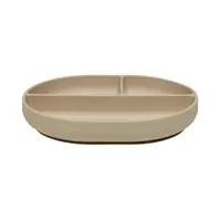 Farfurie pentru copii bej din silicon 17x21,5 cm Enkei – OYOY Mini