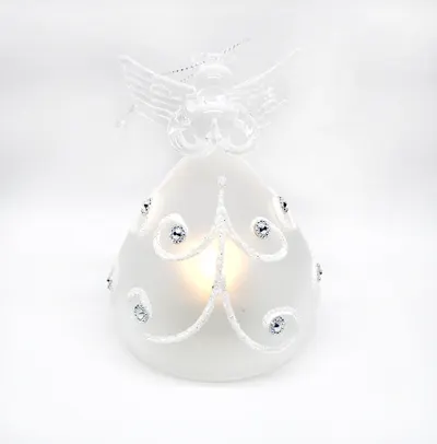 Decoratiune Craciun - Glass Angel with Light, spirale