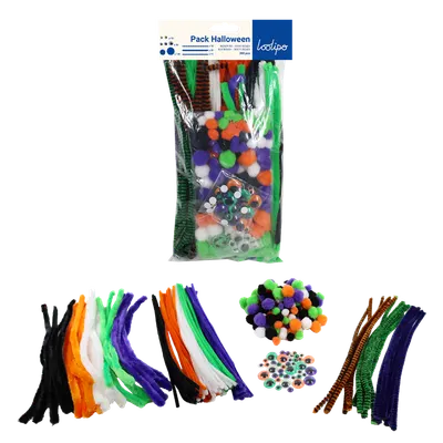 Set creativ mixt cu pom-pom, sârmă plușată și ochi mobili