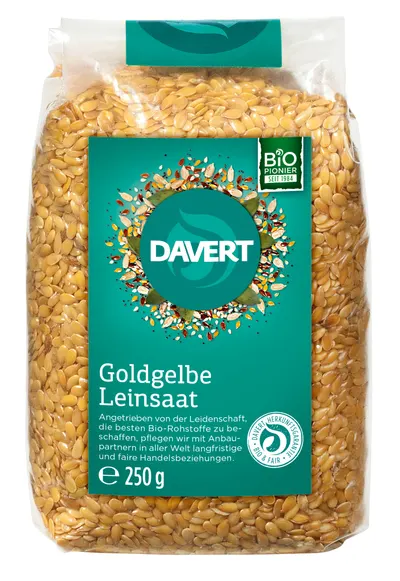 Semințe de in aurii bio, 250 g, Davert