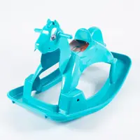 Calut balansoar pentru copii Doloni Turquoise, design ergonomic, cu manere de siguranta si sezut confortabil, dimensiune 89.7 x 53.1 x 55 cm