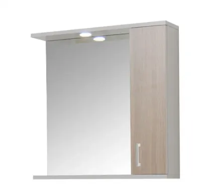 Dulap baie suspendat PROMO cu oglinda, fag, 60x60 cm
