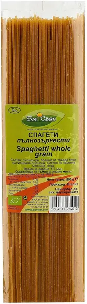 Spaghete bio integrale, 500 g, Biosvyat