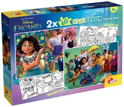 Puzzle cu două fețe Lisciani pentru colorat 2 х 60 piese- Encanto