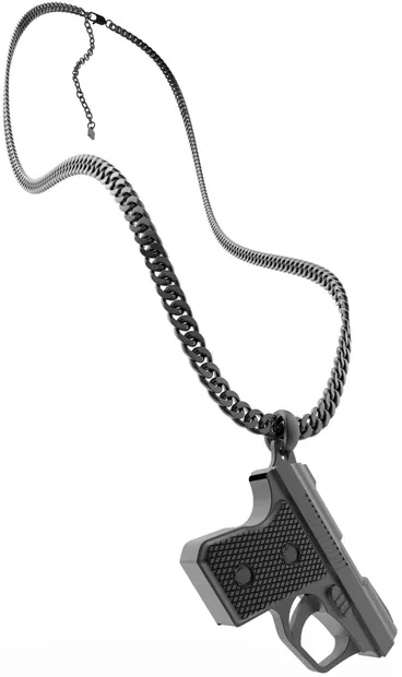 Colier cu medalion Metalmorphose - Pistol