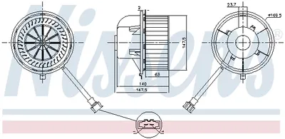 Ventilator habitaclu potrivit VW TRANSPORTER IV 1.9D-2.8 07.90-06.03