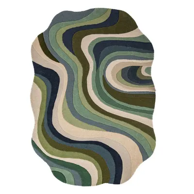 Covor verde țesut manual din lână 140x200 cm Envy Wool – Flair Rugs