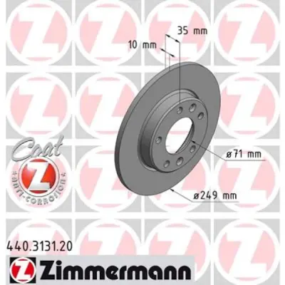 Disc frana ZIMMERMANN 440.3131.20