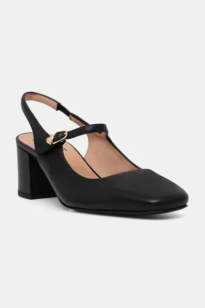 Love Moschino tocuri cu toc din piele