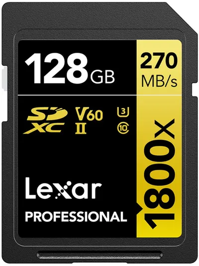 Card de memorie Lexar - Professional Gold, 128GB, SDXC, Class10