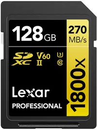 Card de memorie Lexar - Professional Gold, 128GB, SDXC, Class10