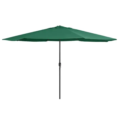Gossi umbrela de soare de gradina, stalp metalic, verde, 390 cm