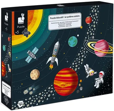 Puzzle educațional Janod din 100 de piese - Sistemul solar