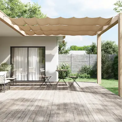 vidaXL Copertină verticală, gri taupe, 60x1200 cm, țesătură oxford