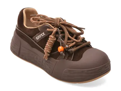 Pantofi sport GRYXX maro, 90525, din piele naturala