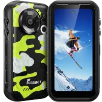 Telefon mini Fossibot F116 Pro cu Action Camera 4K Ultra-Wide, 5G, Dual SIM, 4-inch 120Hz, Dimensity 7300, 12GB RAM, 256GB, Optical Image Stabilization, NFC, 3600mAh, Android 16, Green