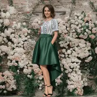 Rochie stilizata traditional asimetrica cu maci 2