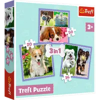 Puzzle Trefl 3 in 1 - Catelusi minunati