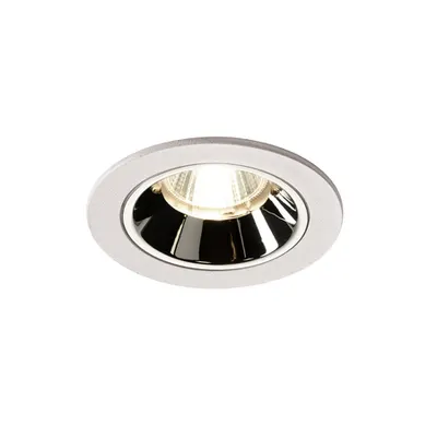 Spot incastrat, NUMINOS S Ceiling lights, white Indoor LED recessed ceiling light white/chrome 4000K 55° gimballed, rotating and pivoting, including leaf springs