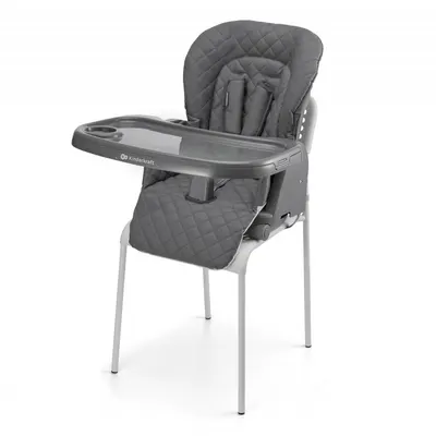 Scaun de masa pentru copii Kinderkraft Tulo Grey 3 in 1