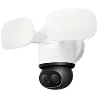 Camera supraveghere rotativa IP Speed Dome PTZ cu lentila duala Reolink TrackFlex Floodlight Full Color F850P, 8MP, 2.8/8 mm, PIR, slot card, IR/lumina alba 30 m, 2800 lumeni, microfon si difuzor, sirena, detectie smart, auto-tracking, PoE