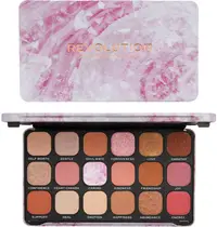 Makeup Revolution Forever Flawless - Paletă de farduri Rose Quartz, 18 culori