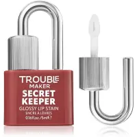 Trouble Maker Secret Keeper Lip Gloss Stain ruj pentru un efect de lunga durata culoare Trickish Caramel Nude 5 ml