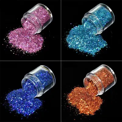 Set 4 sclipici unghii Marquise, GLITTER05, Multicolor