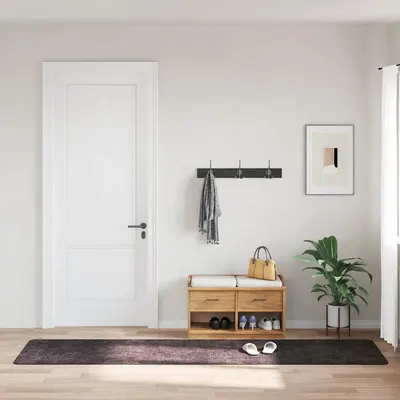 vidaXL Covor lavabil, antracit, 80x300 cm